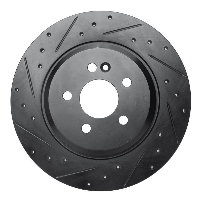 Mercedes-Benz ML500 Brake Rotor (1) - Rear Left - R1 Concepts - Drilled & Slotted - Black - `00-`05 Mercedes-Benz ML500 Brake Rotor (1) - Rear Left - R1 Concepts - Drilled & Slotted - Black - `00-`05